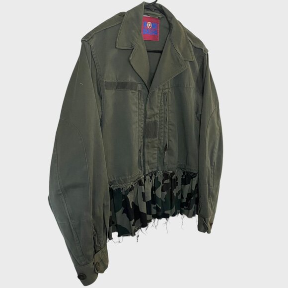 Vintage 1978 Romi Basha French Army Jacket Women's Medium Military Utility Camo - Picture 3 of 12